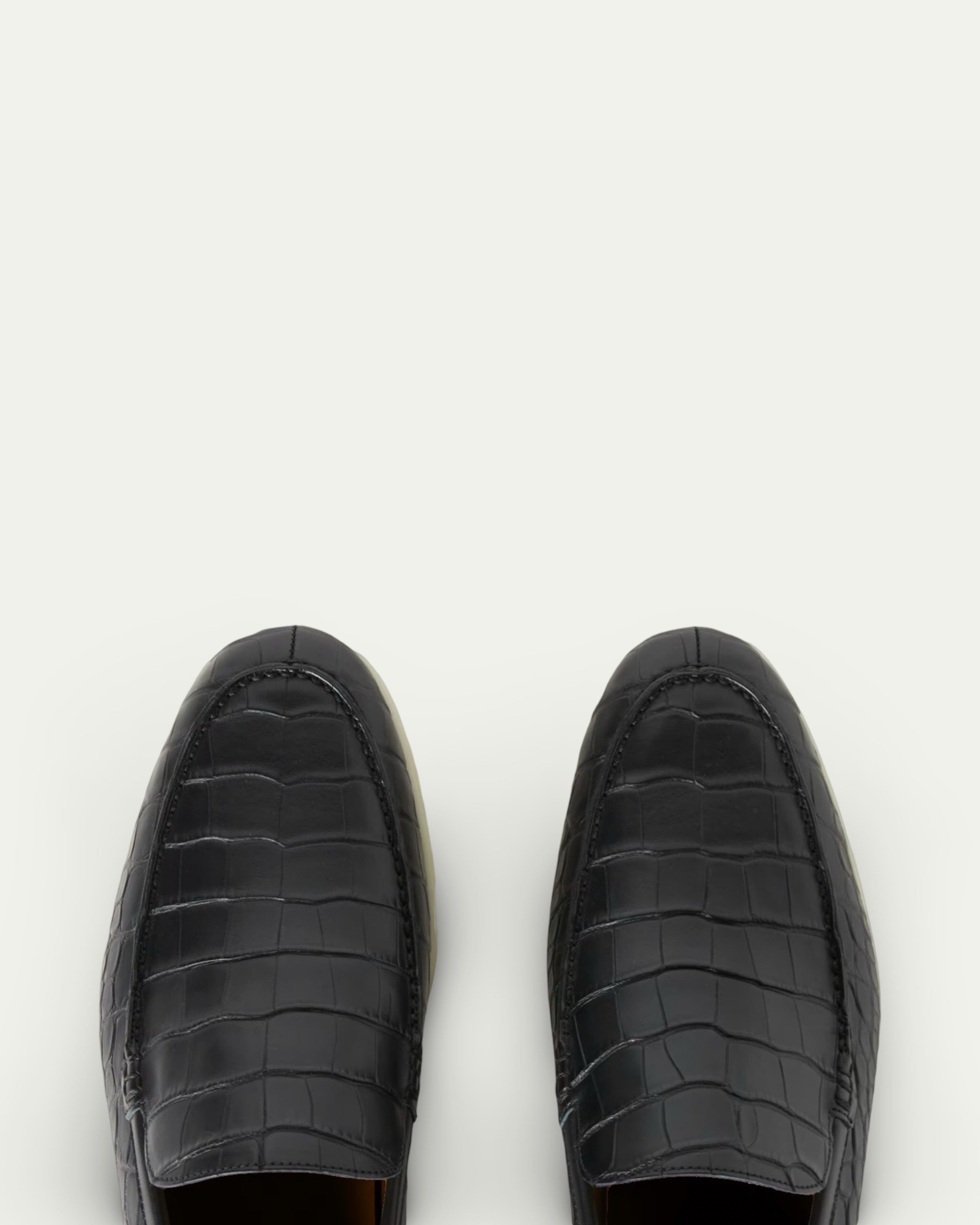 Custom-Made Crocodile Skin Loafers