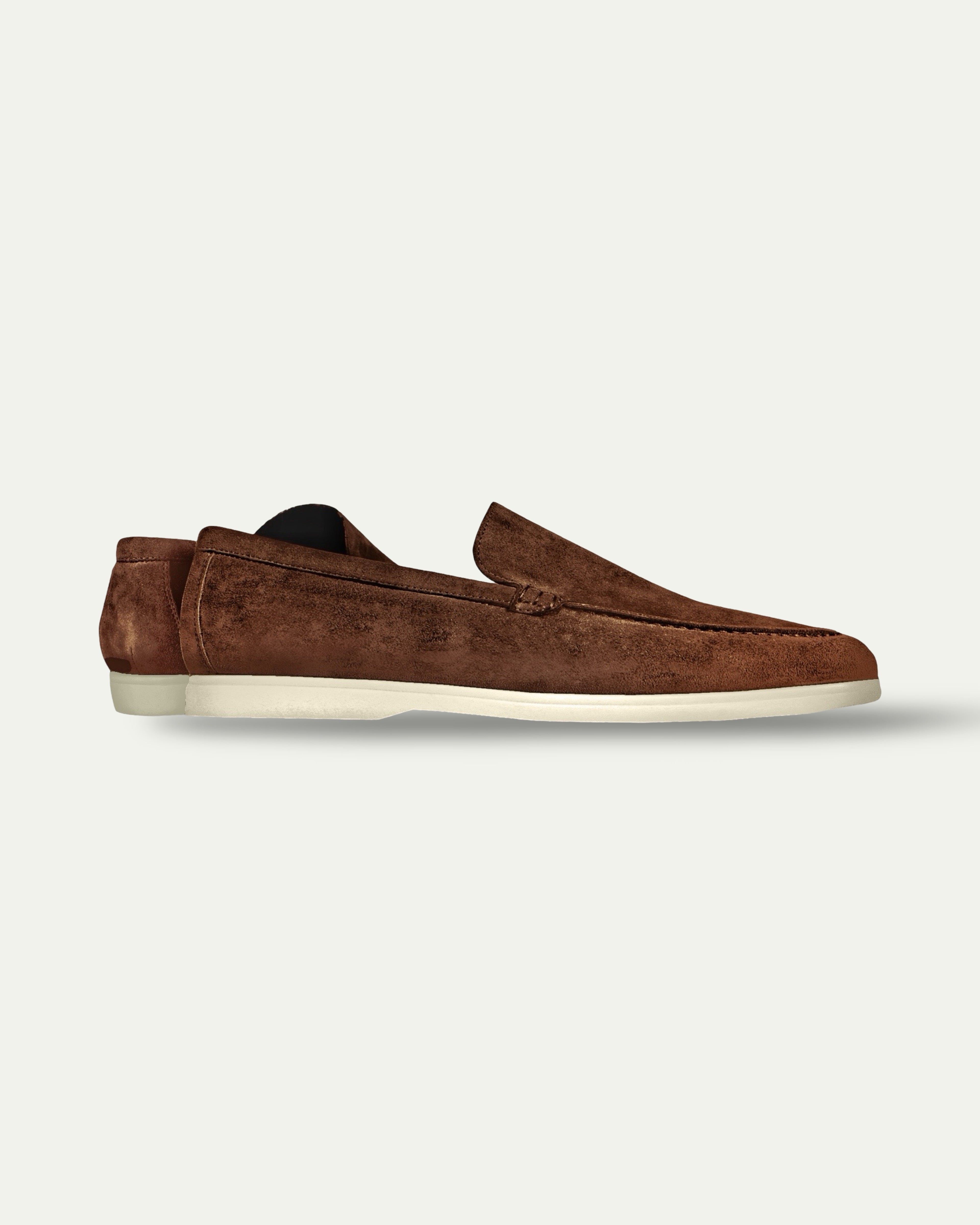 CHOCOLATE SUEDE LOAFERS