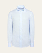 Linen Capri Blue Shirt — Shot 01