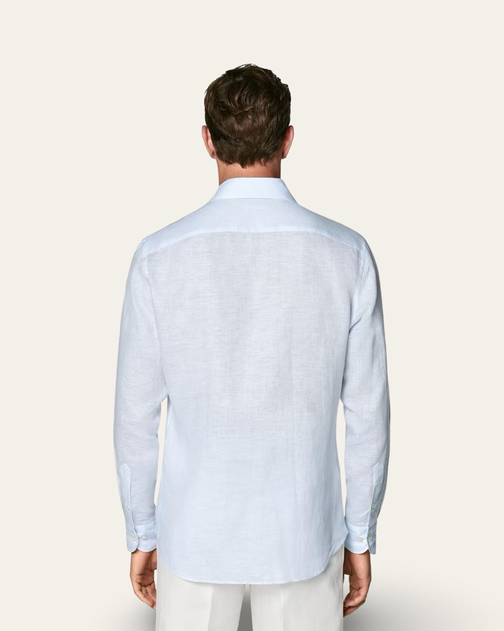 Linen Capri Blue Shirt — Shot 02
