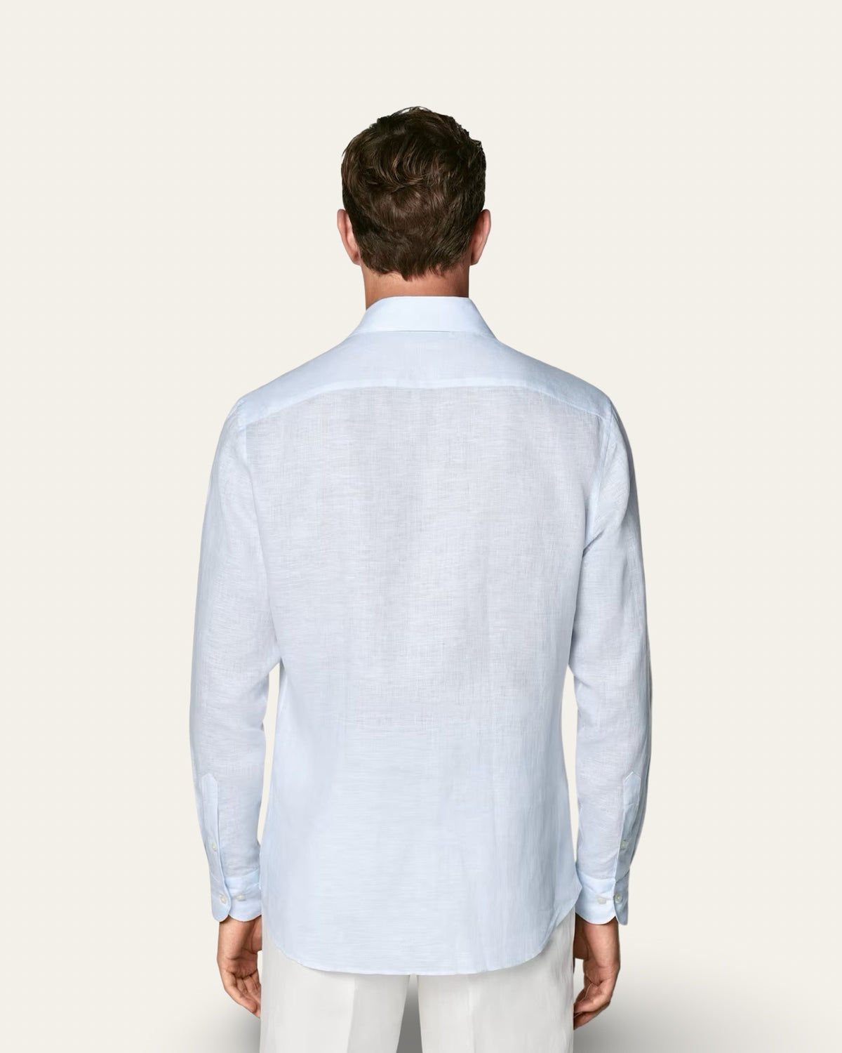 Linen Capri Blue Shirt — Shot 02