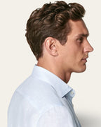 Linen Capri Blue Shirt — Shot 03