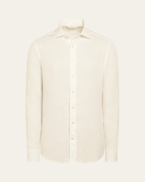 Linen Ivory Sand Shirt — Shot 01