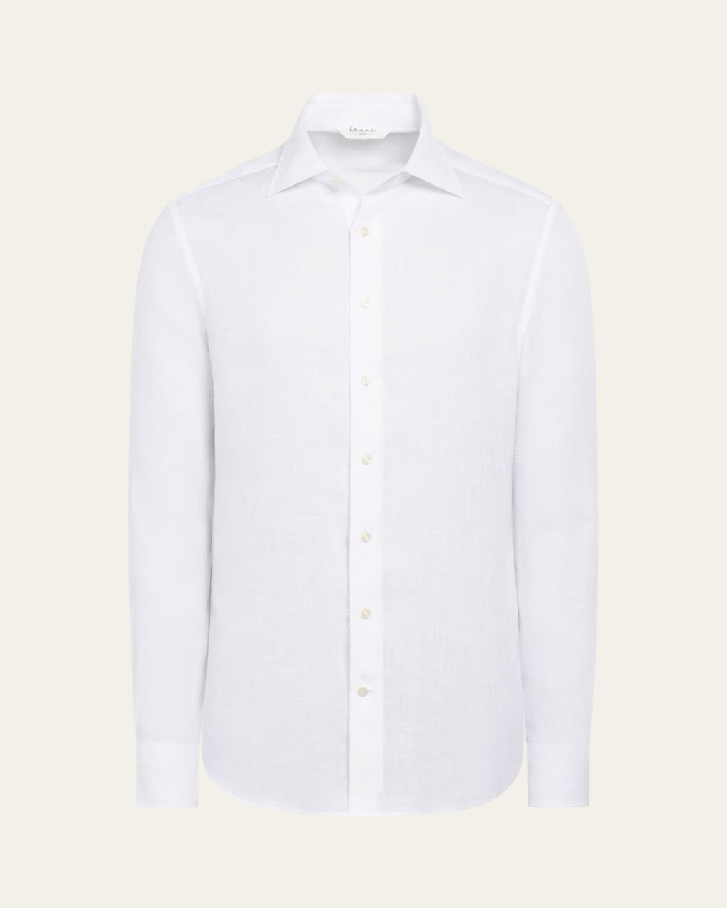 Linen Pure White Shirt — Shot 01