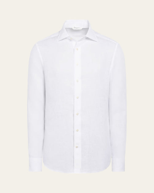 Linen Pure White Shirt — Shot 01