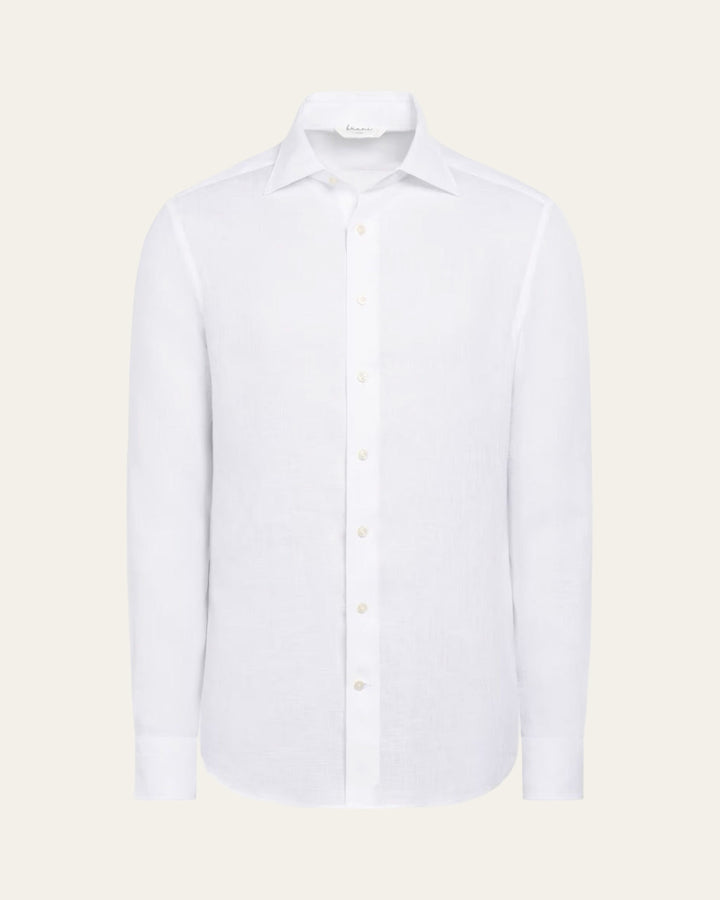 Linen Pure White Shirt — Shot 01