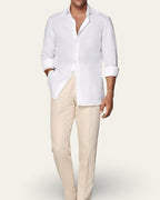 Linen Pure White Shirt — Shot 05
