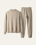 Merino Wool Knit Two-Piece Set Beige — Shot 02