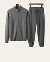 Merino Wool Knit Two-Piece Set Grey — Shot 01