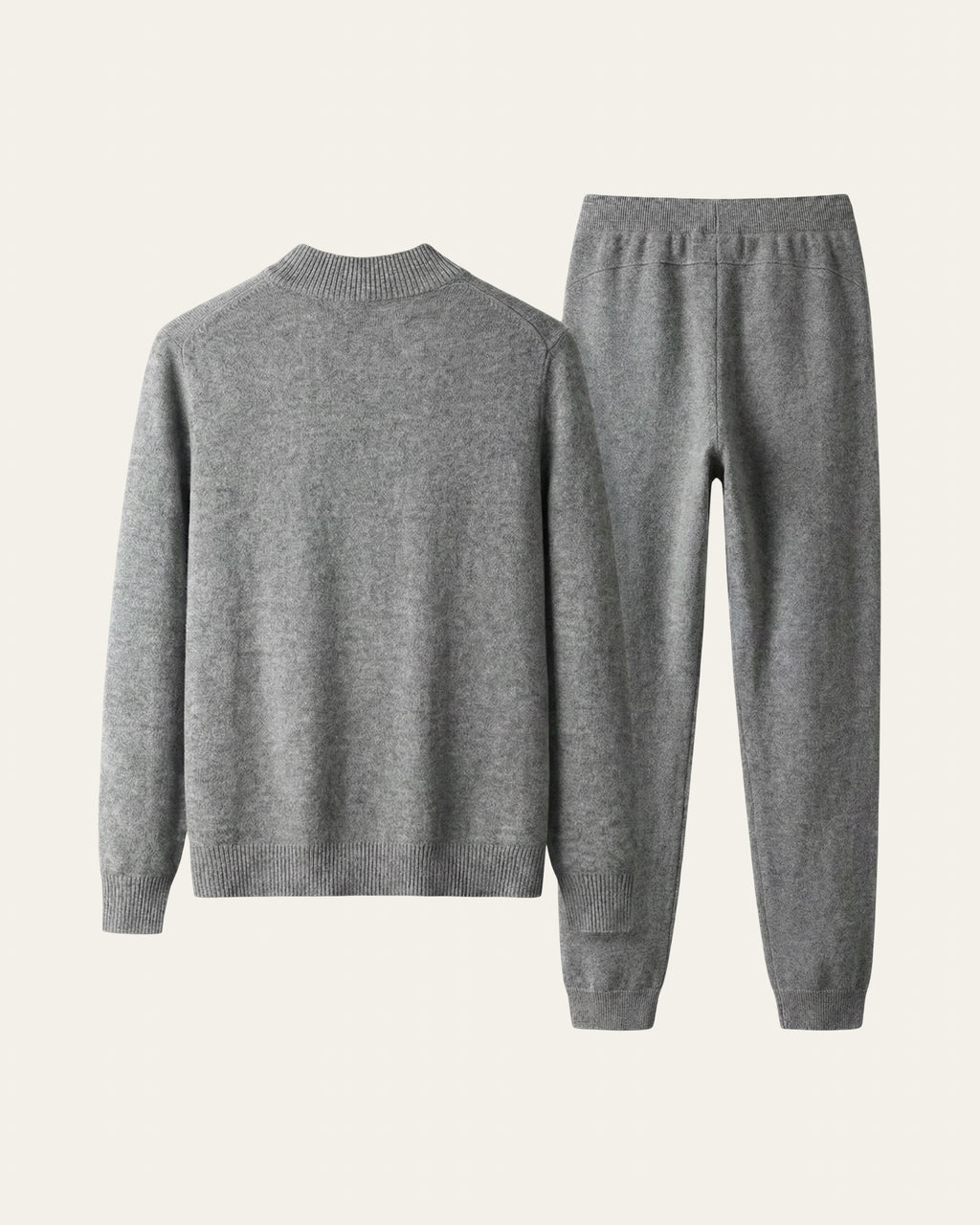 Merino Wool Knit Two-Piece Set Grey — Shot 02