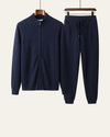 Merino Wool Knit Two-Piece Set Navy — Shot 01