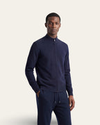 Merino Wool Knit Two-Piece Set Navy — Shot 04