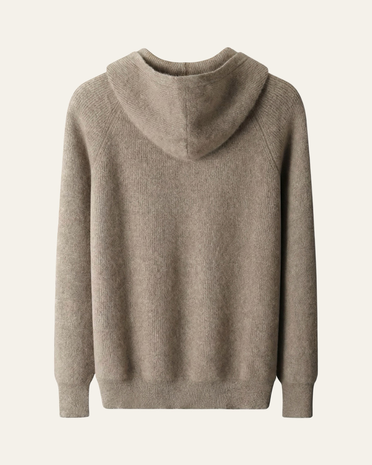 Merino Wool Zip Cardigan Beige — Shot 02