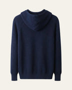 Merino Wool Zip Cardigan Navy — Shot 02