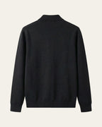 Merino Wool Zip Jacket Black — Shot 02