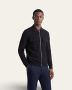 Merino Wool Zip Jacket Black — Shot 03