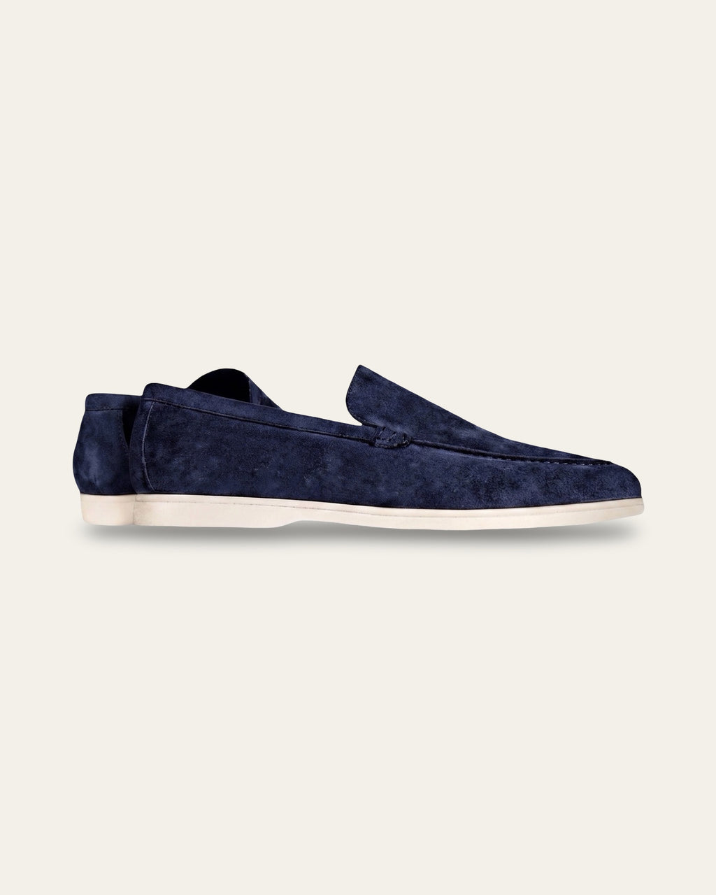 NAVY BLUE SUEDE LOAFERS — Shot 02