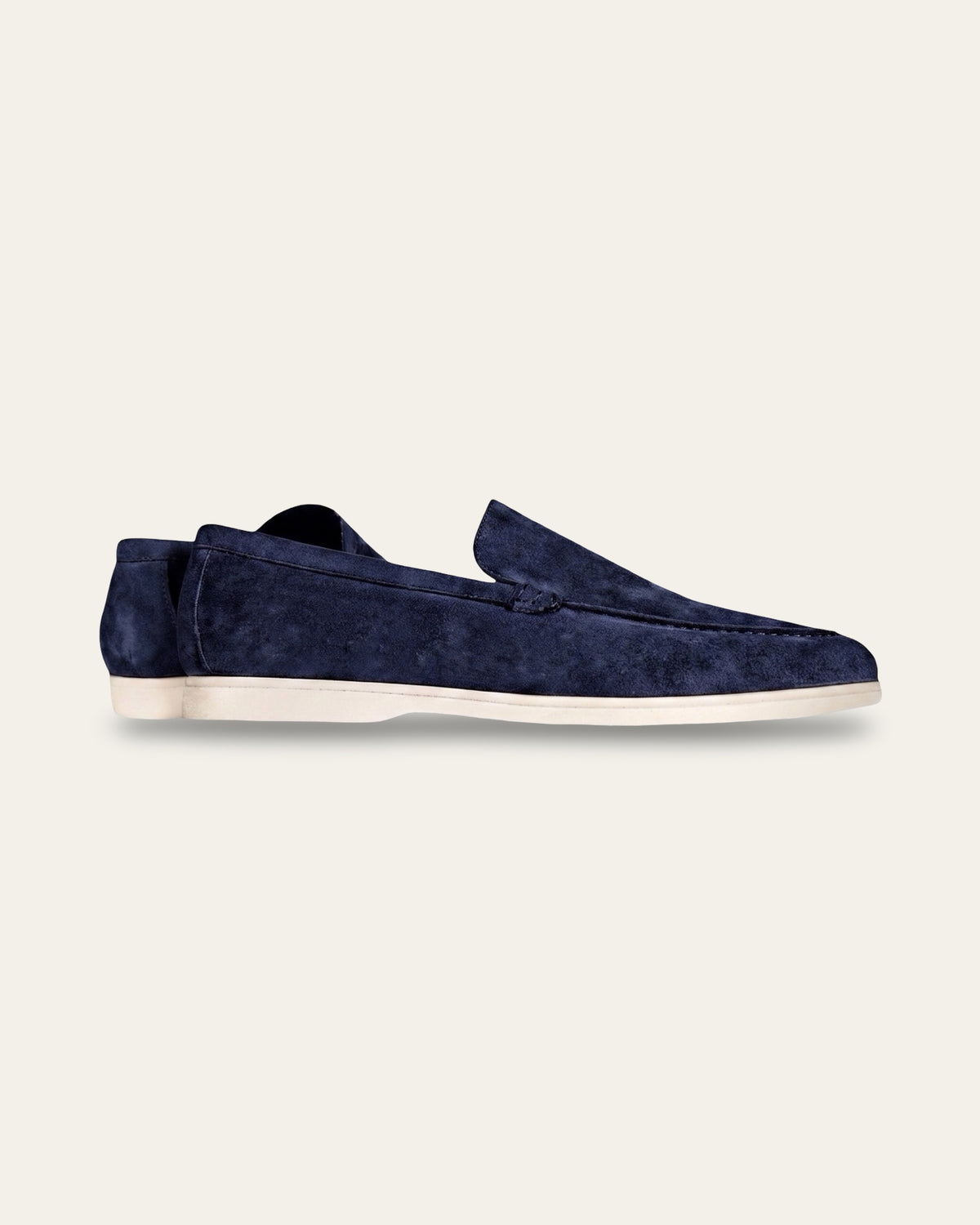 NAVY BLUE SUEDE LOAFERS — Shot 02