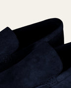 NAVY BLUE SUEDE LOAFERS — Shot 03