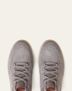 Nubuck Knit-Collar Sneaker — Grey — Shot 03