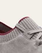 Nubuck Knit-Collar Sneaker — Grey — Shot 04
