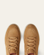 Nubuck Knit-Collar Sneaker — Tan — Shot 02