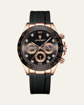 PRESTIGE — Chrono Signature Black-Black Rubber Strap — Shot 01