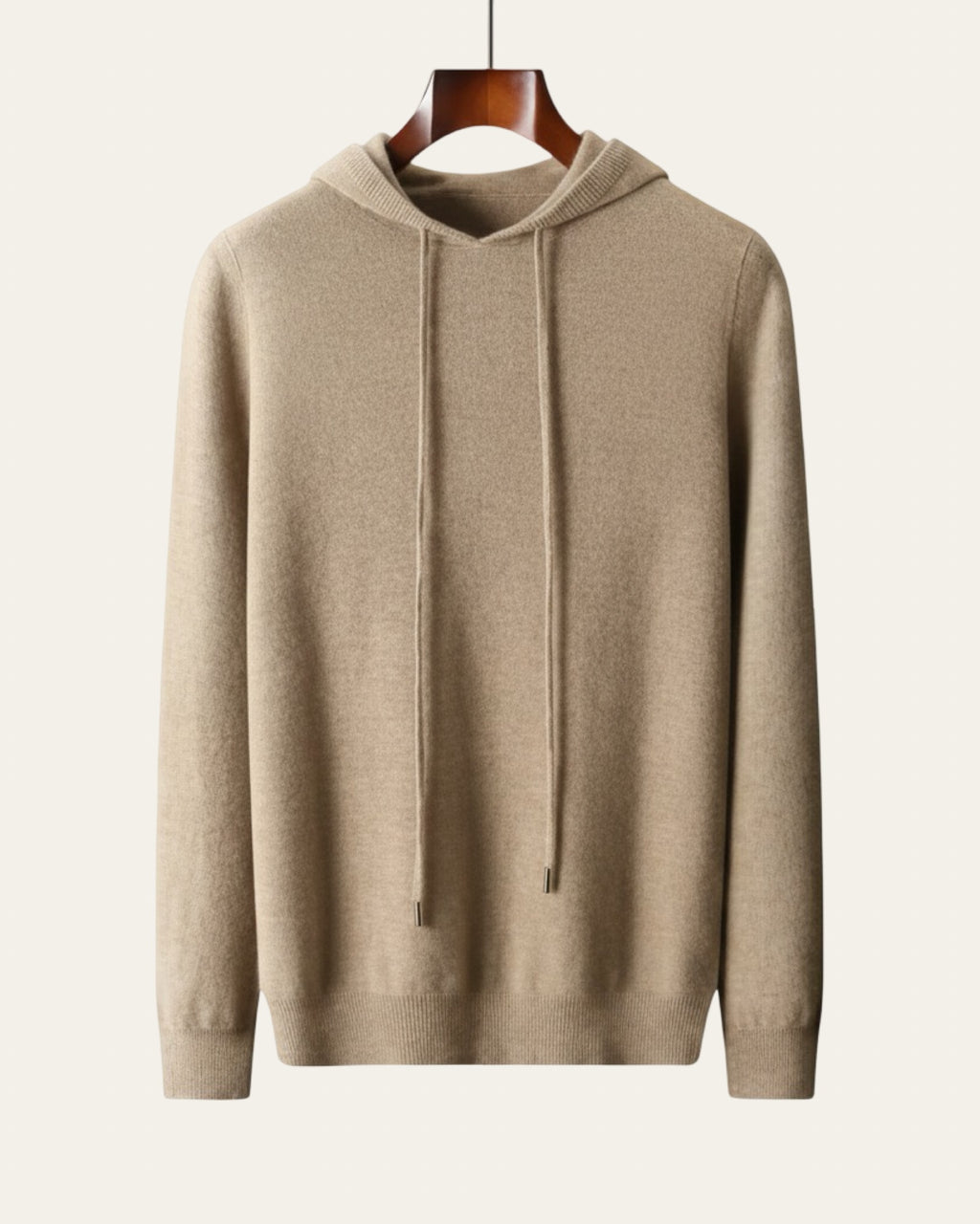 Pure Cashmere Hoodie Beige — Shot 01