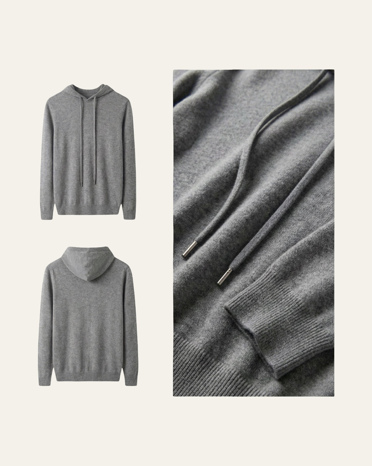 Pure Cashmere Hoodie Grey — Shot 03