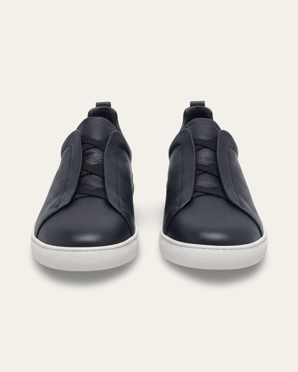 Valentier Genève — Signature Leather Sneaker Dark Blue Leather