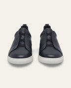 Valentier Genève — Signature Leather Sneaker Dark Blue Leather