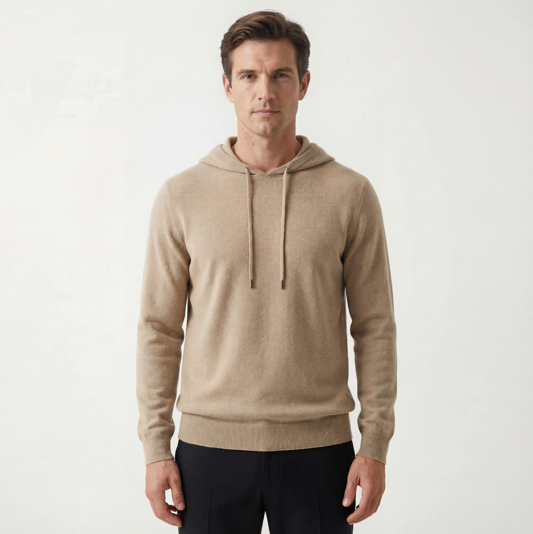 Pure Cashmere Hoodie Beige