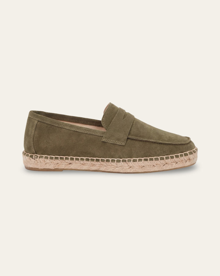 Suede Espadrilles Olive — Shot 01