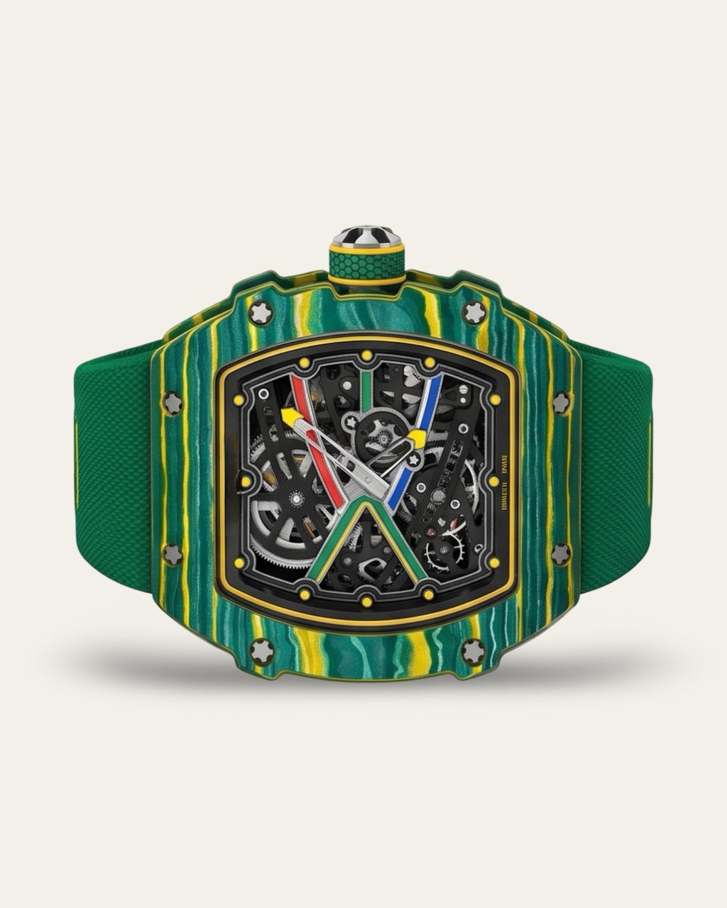 The Spectre N1 — Skeleton Super-Thin Green-Yellow Elastic Band — Shot 01