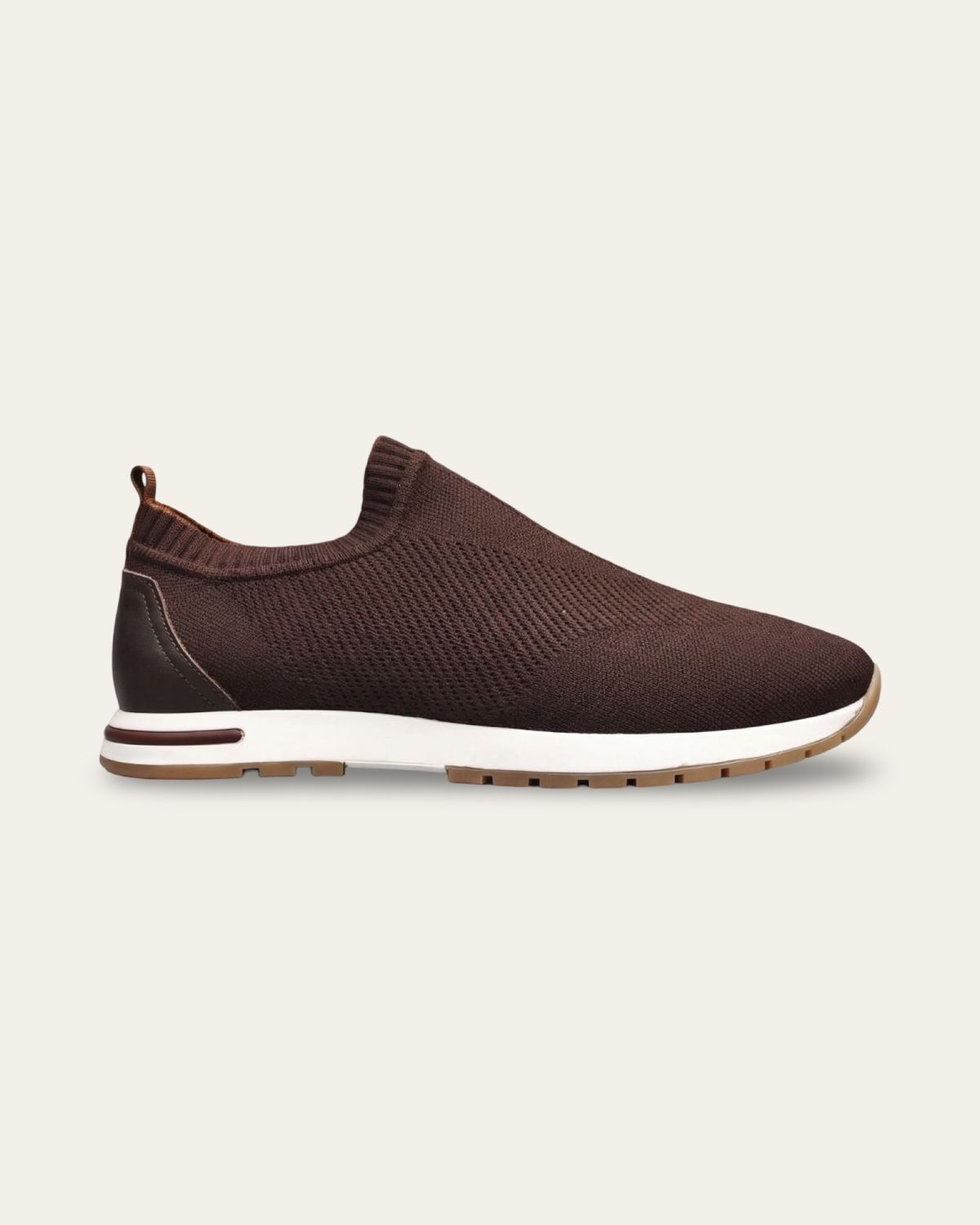 The Stride — Knit Sneaker Chocolate — Shot 01