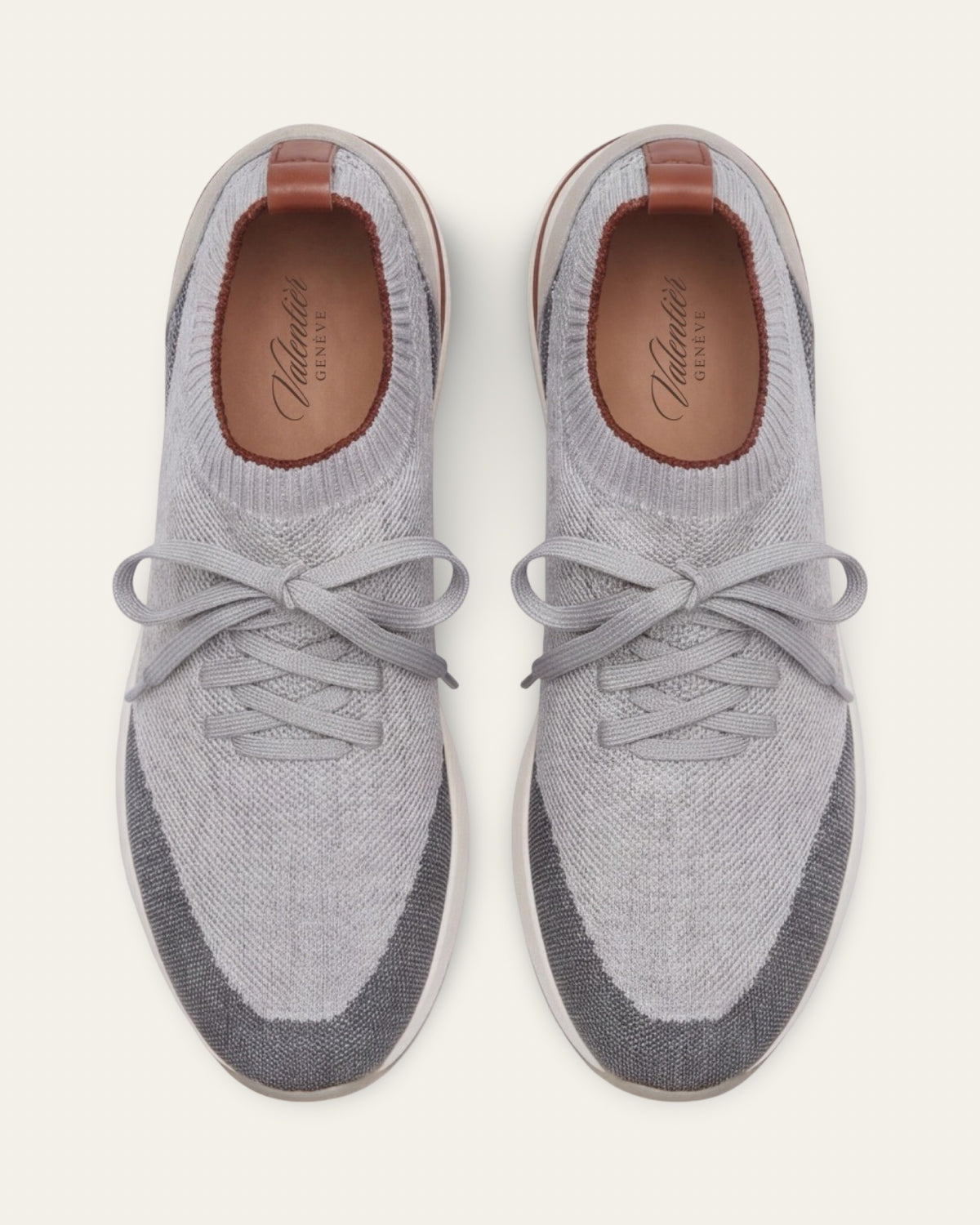 The Valerian — Laced Knit Sneakers Grey — Shot 03