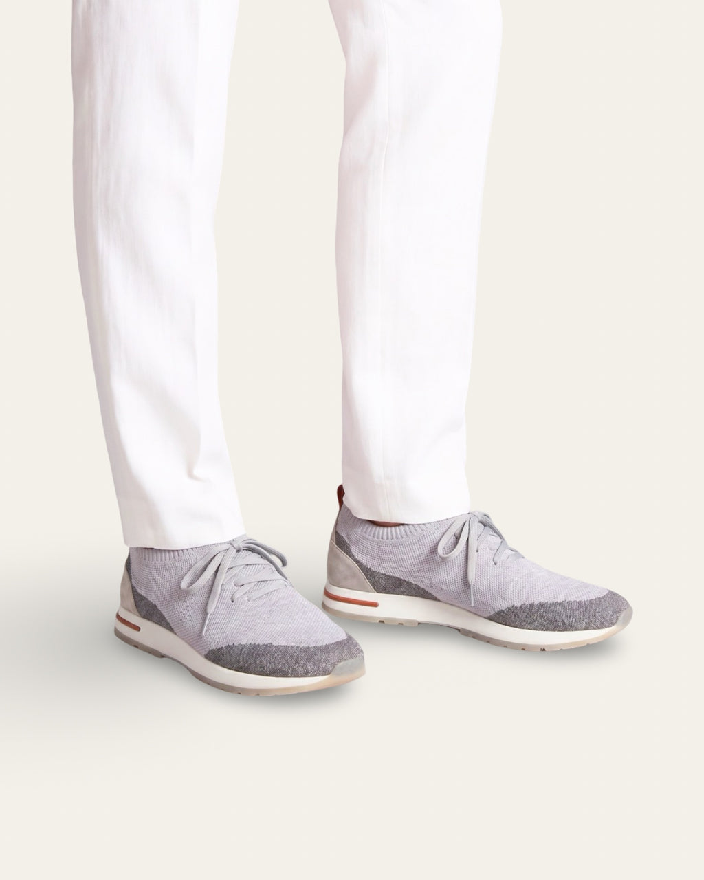 The Valerian — Laced Knit Sneakers Grey — Shot 04