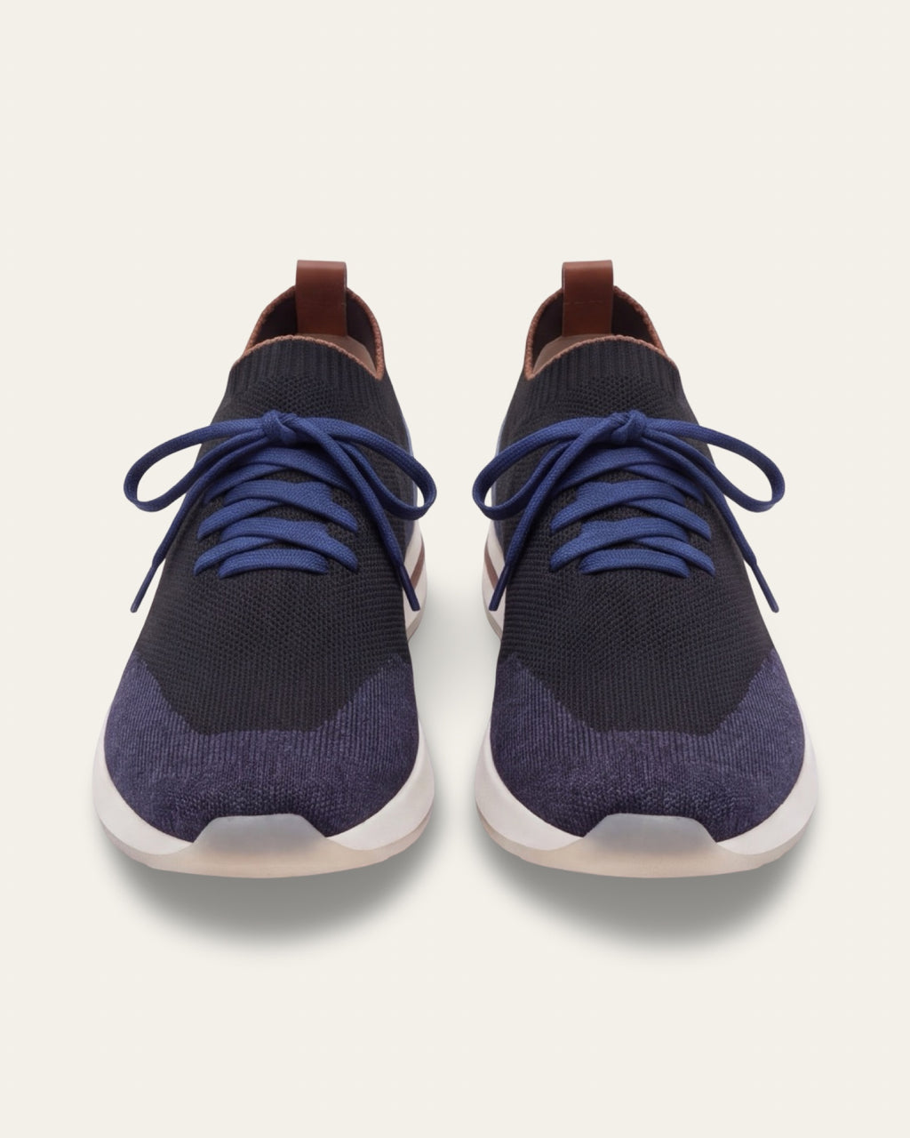The Valerian — Laced Knit Sneakers Navy Blue — Shot 02