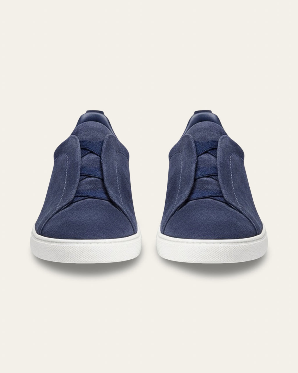 Valentier Genève — Signature Leather Sneaker Navy Blue Suede — Shot 02