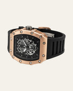 Valentier Genève Spectre S1 — Black Gold Titanium Skeleton Tonneau Chronographe — Shot 02