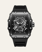 Valentier Genève Spectre S1 — Black Titanium Skeleton Tonneau Chronographe — Shot 01