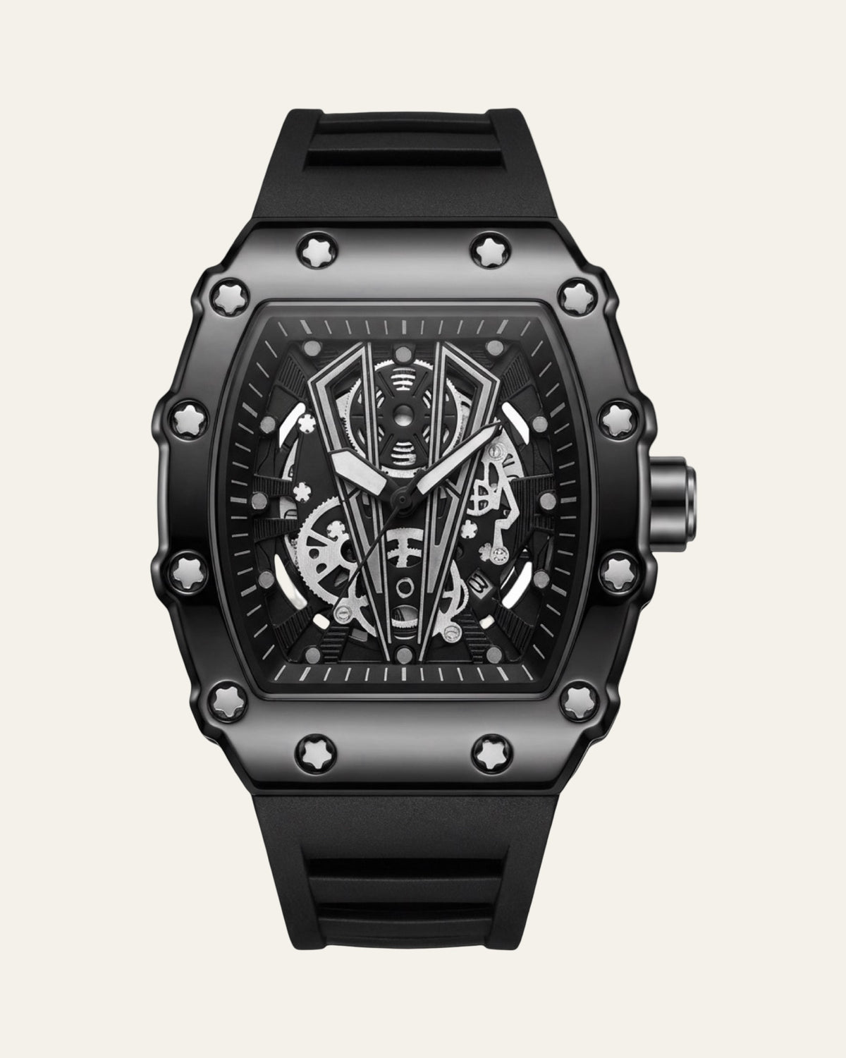 Valentier Genève Spectre S1 — Black Titanium Skeleton Tonneau Chronographe — Shot 01