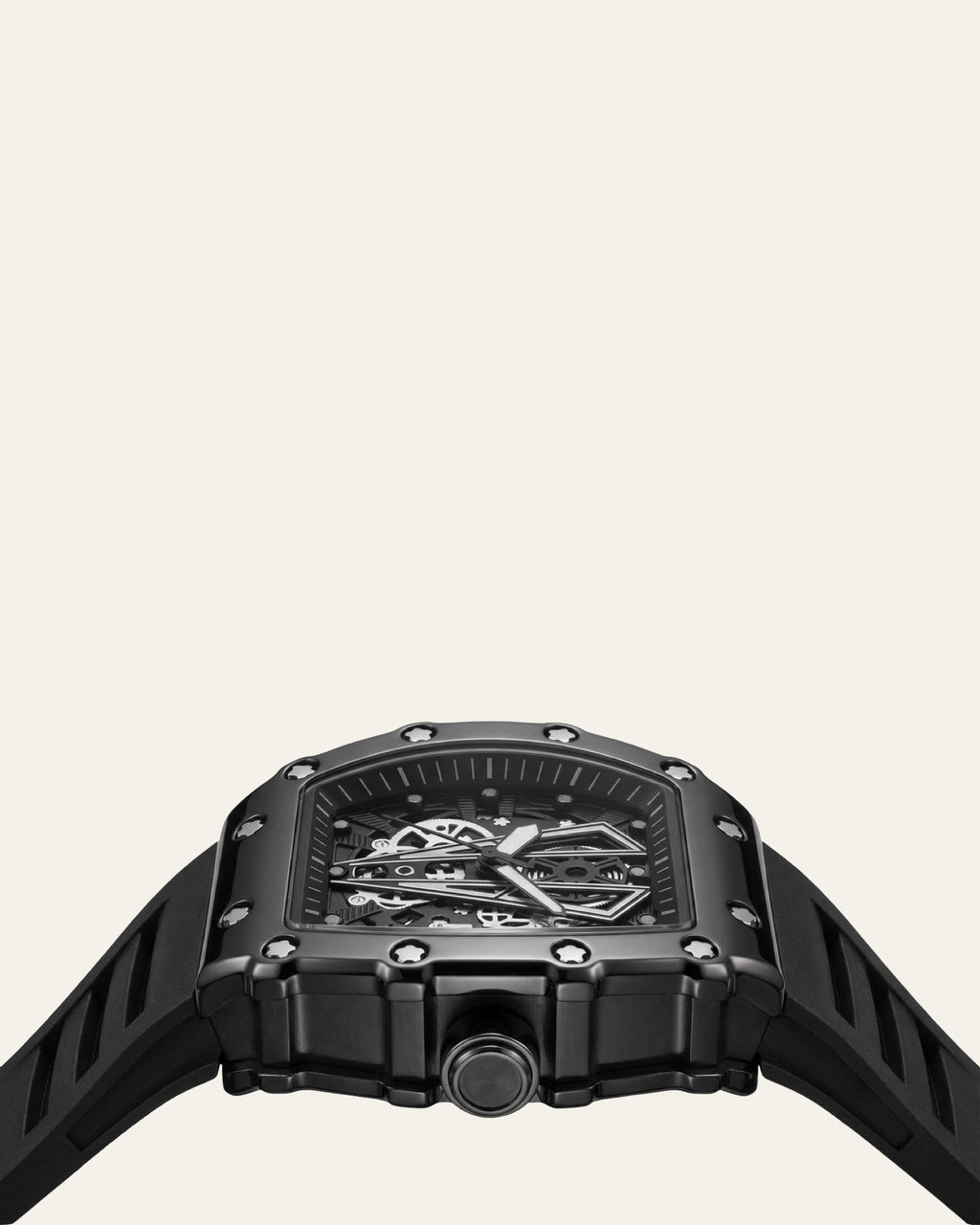 Valentier Genève Spectre S1 — Black Titanium Skeleton Tonneau Chronographe — Shot 02