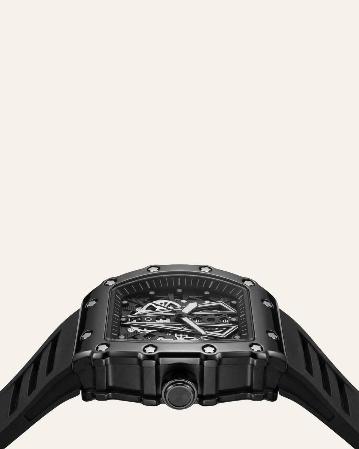 Valentier Genève Spectre S1 — Black Titanium Skeleton Tonneau Chronographe — Shot 02