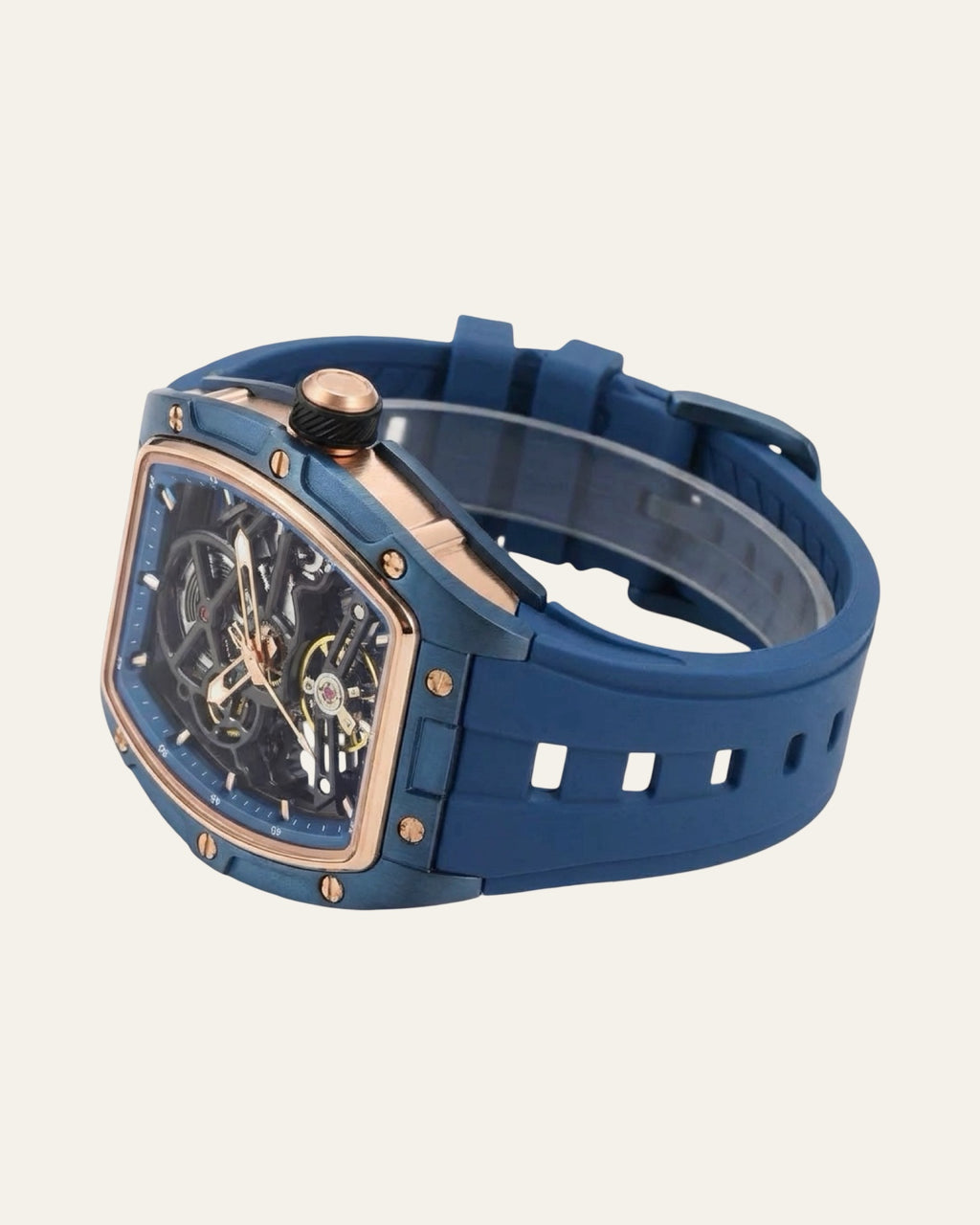 Valentier Genève Spectre S2 — Blue Skeleton Tonneau Chronographe — Shot 03