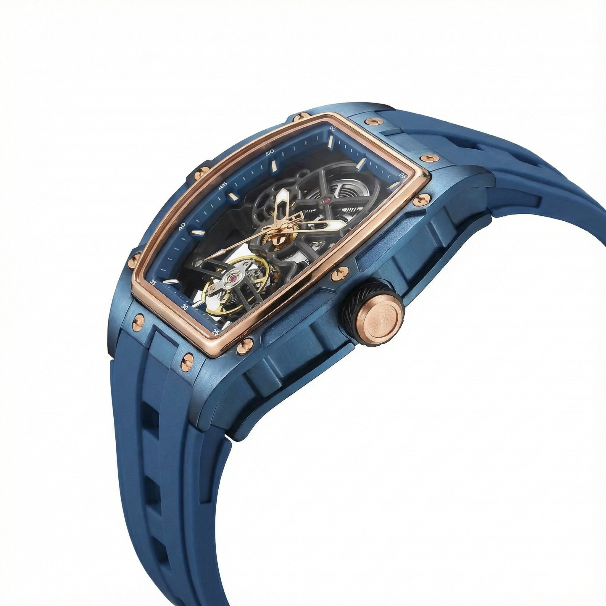 Valentier Genève Spectre S2 — Blue Skeleton Tonneau Chronographe