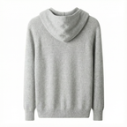 Merino Wool Zip Cardigan Grey