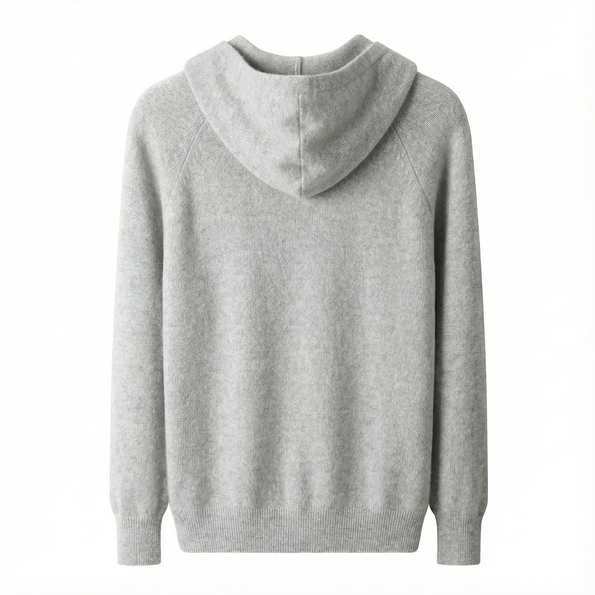 Merino Wool Zip Cardigan Grey