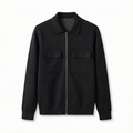 Merino Wool Zip Jacket Black