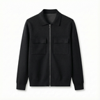 Merino Wool Zip Jacket Black